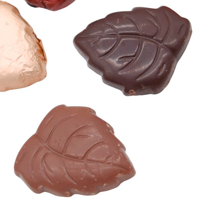 Solid Chocolate Fall Leaves