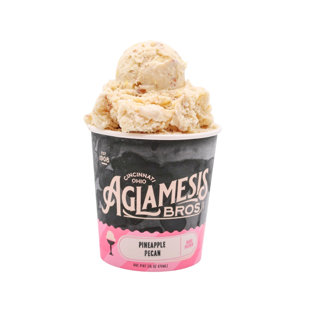 Pineapple Pecan Ice Cream | Aglamesis Brothers - Aglamesis