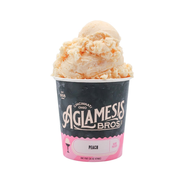 Fresh Peach Ice Cream | Aglamesis Brothers - Aglamesis Brothers Inc